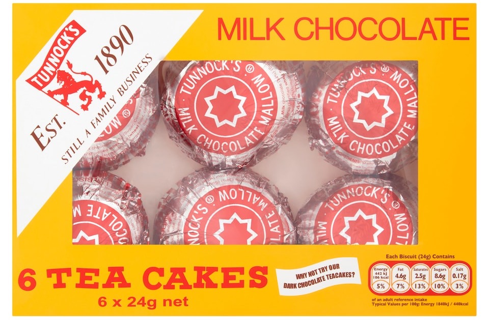 Tunnock's Milk Chocolate Tea Cakes 6 x 24g